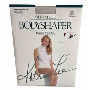 Kathie Lee BodyShaper Pantyhose Ivory Plus Firm Control Top Sandalfoot